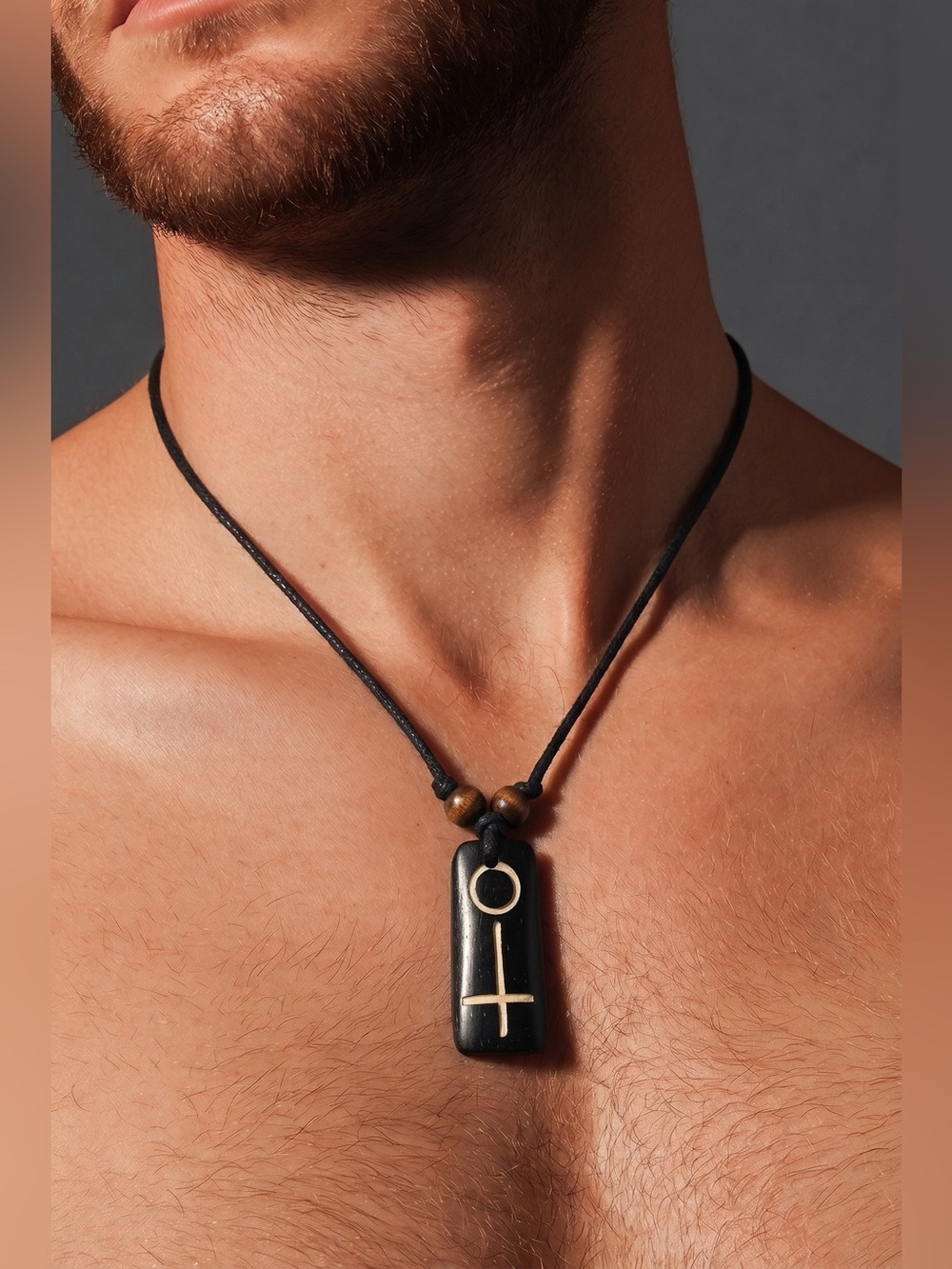 Pendant Necklace with Symbol - 14 inch